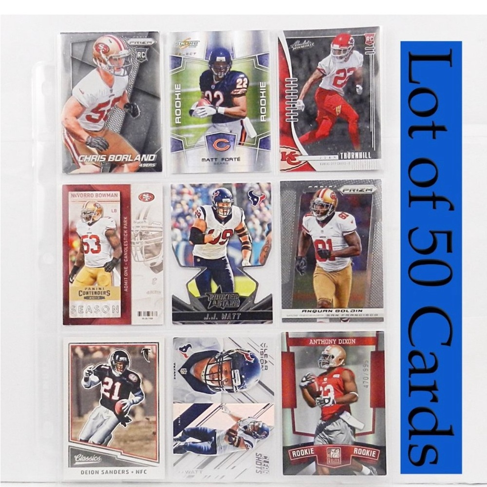 50 Lot of sports cards NBA/NFL/MLB